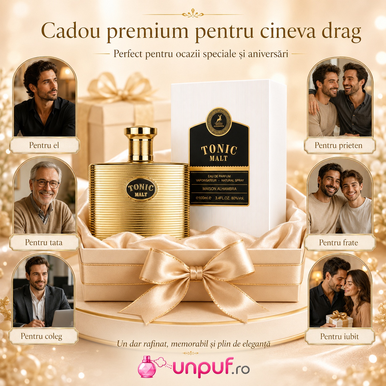 Tonic Malt Maison Alhambra cadou premium pentru el, tată, prieten, frate, coleg sau iubit
