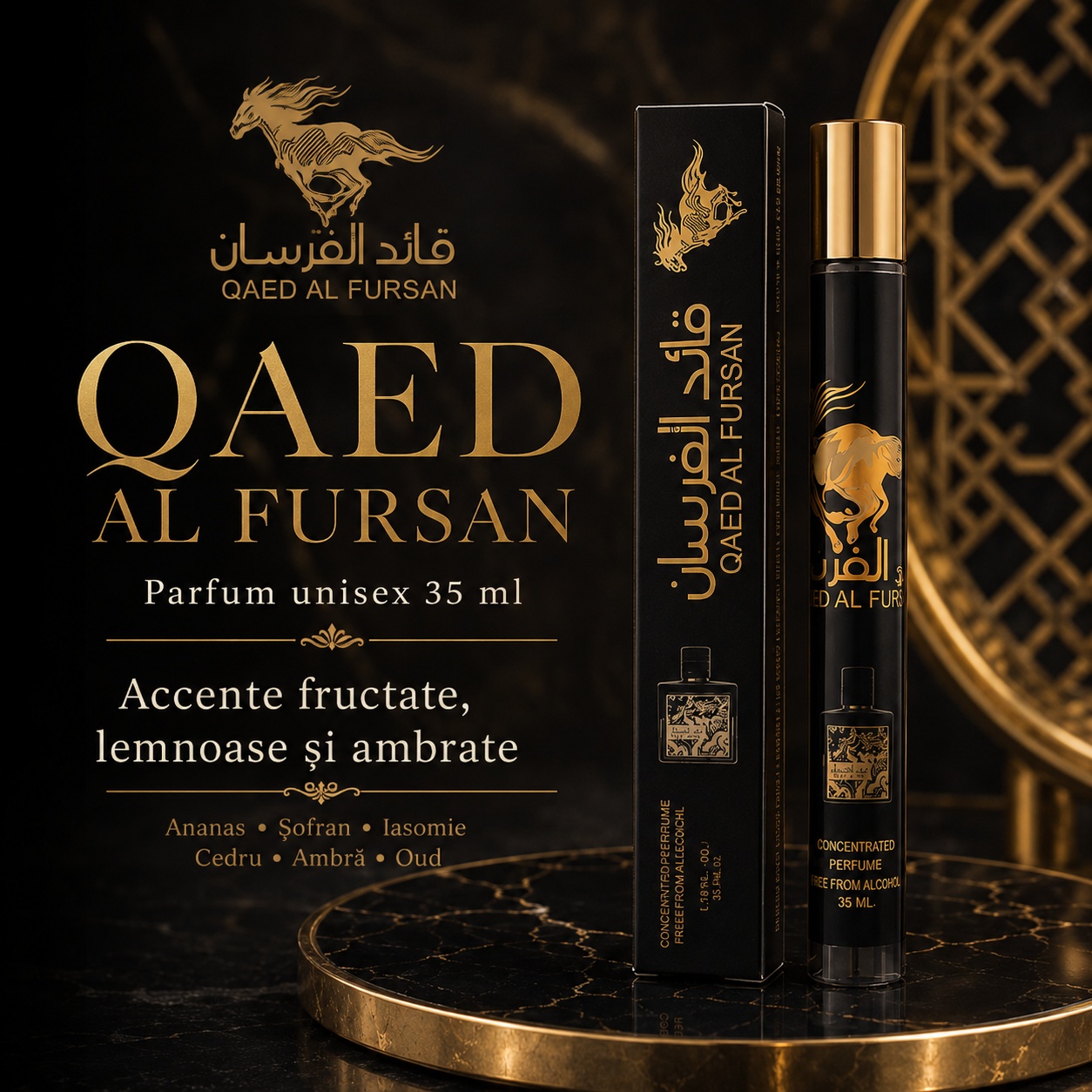 Qaed Al Fursan V.V. Love 35 ml parfum unisex arabesc cu accente fructate lemnoase și ambrate