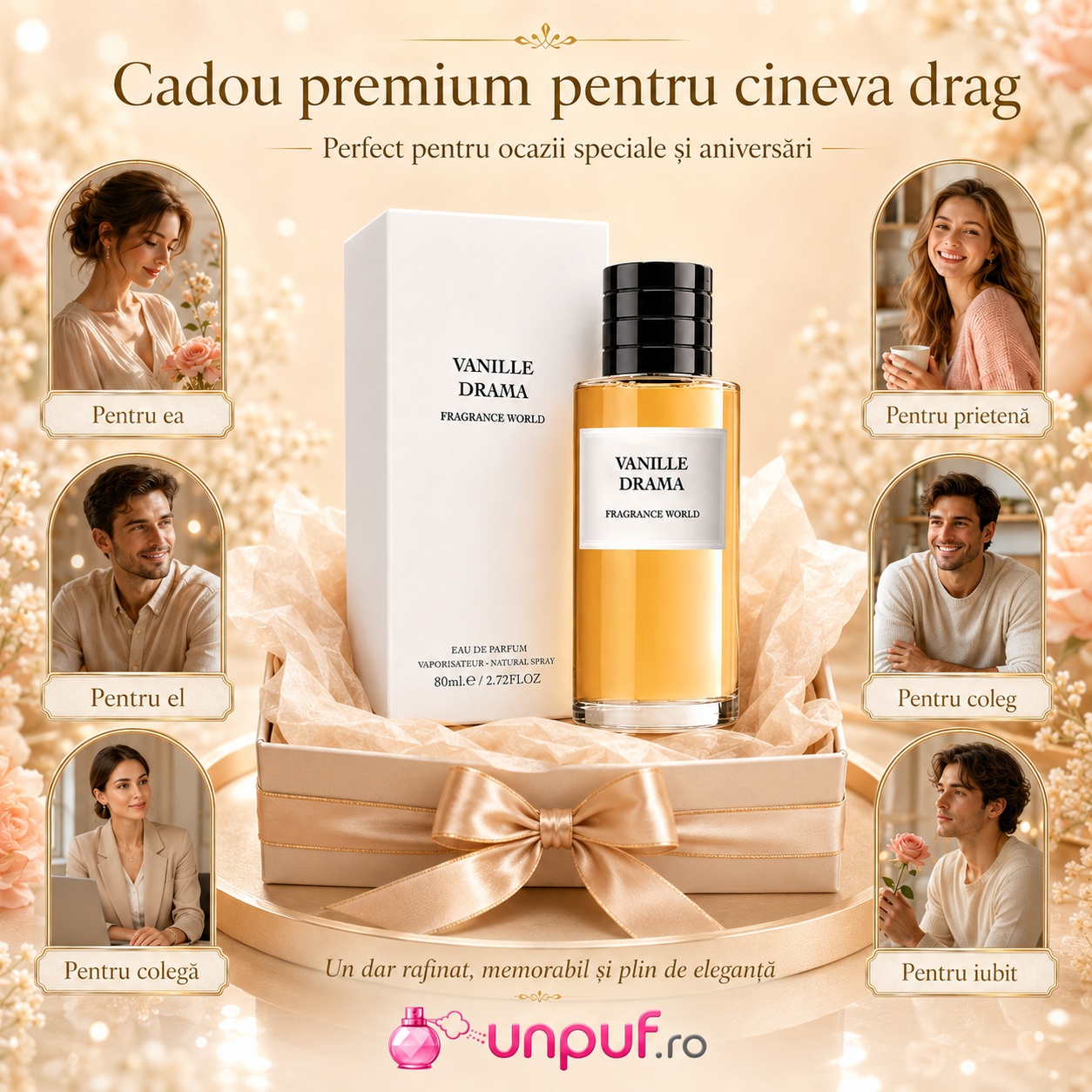 Vanille Drama Fragrance World cadou premium pentru ea, el, colegă, coleg, prietenă și iubit
