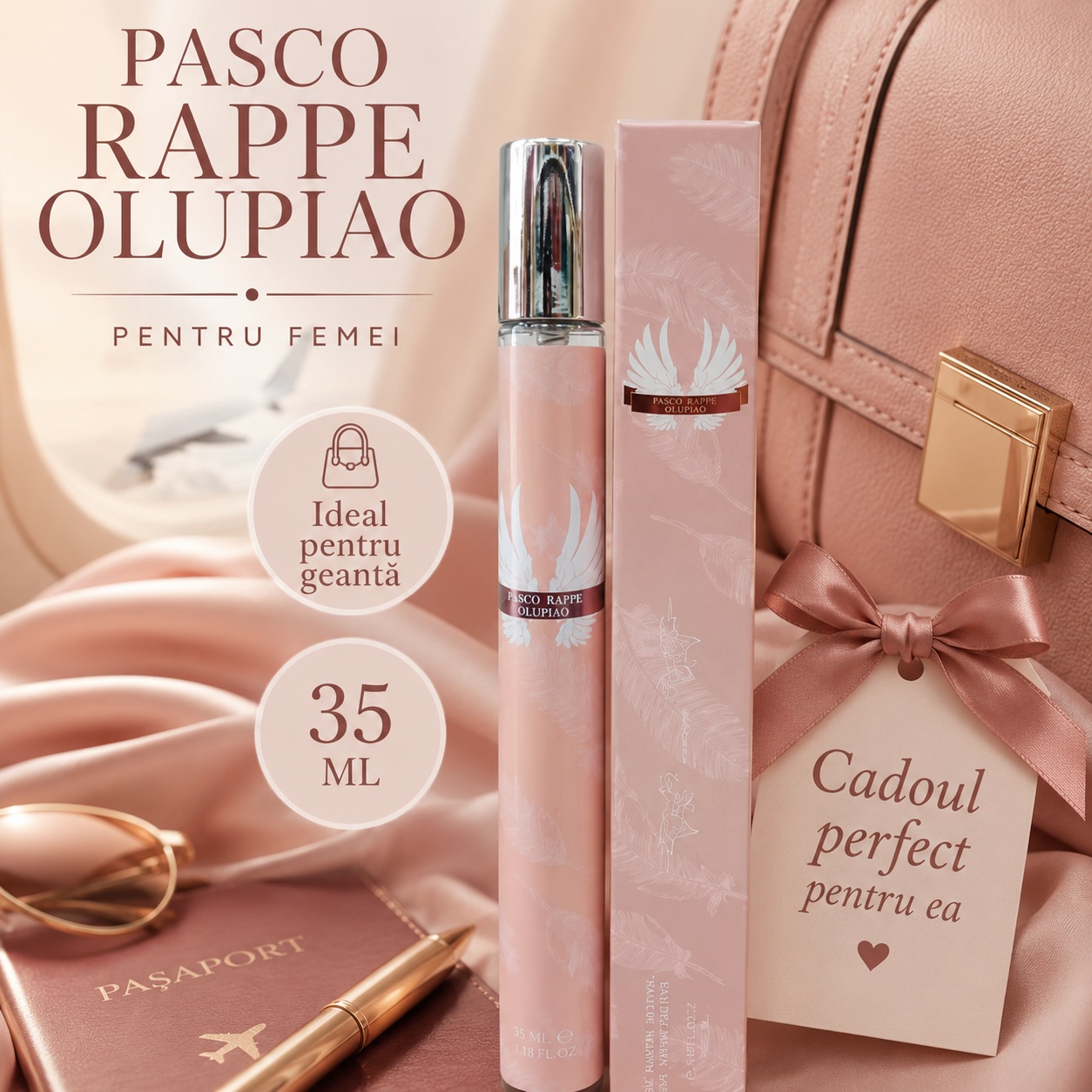 Pasco Rappe Olupiao 35 ml cadoul perfect pentru ea, parfum ideal pentru geantă