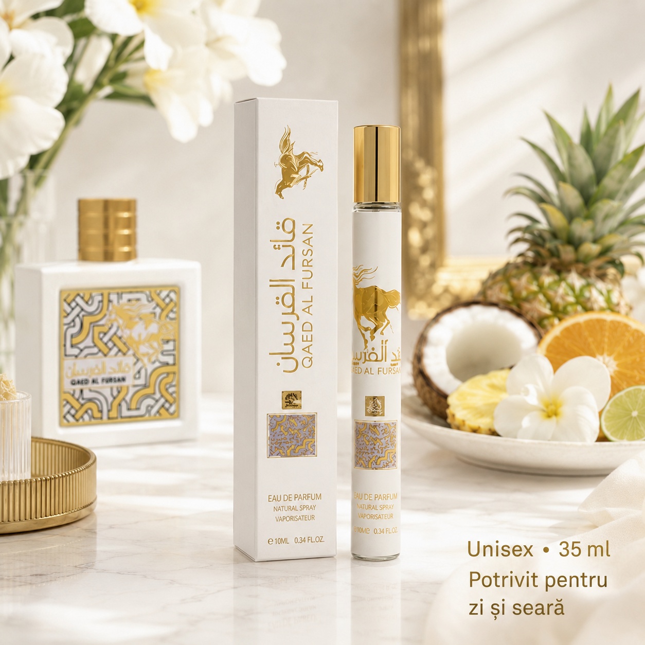 Qaed Al Fursan 35 ml unisex potrivit pentru zi și seară parfum dulce tropical elegant