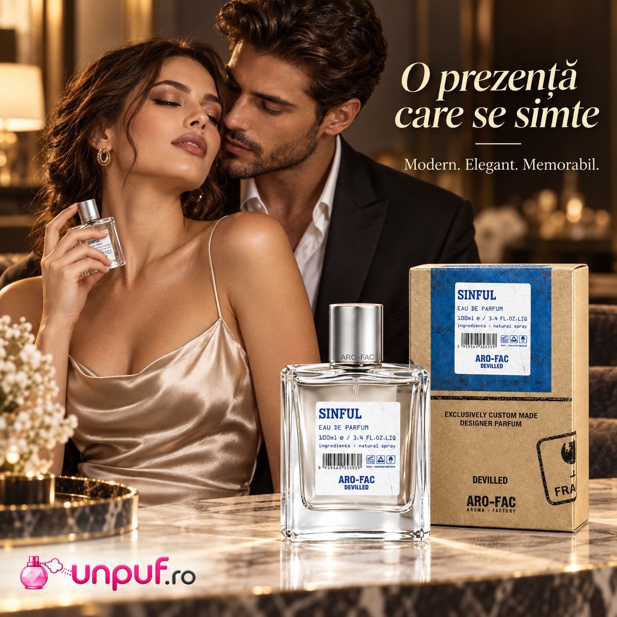 Sinful Aro-Fac parfum bărbătesc pentru prezență elegantă și memorabilă