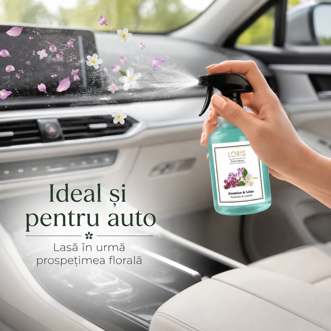 Spray Odorizant Loris Pafum Jasmine și Lilac ideal și pentru auto prospețime florală &icirc;n mașină