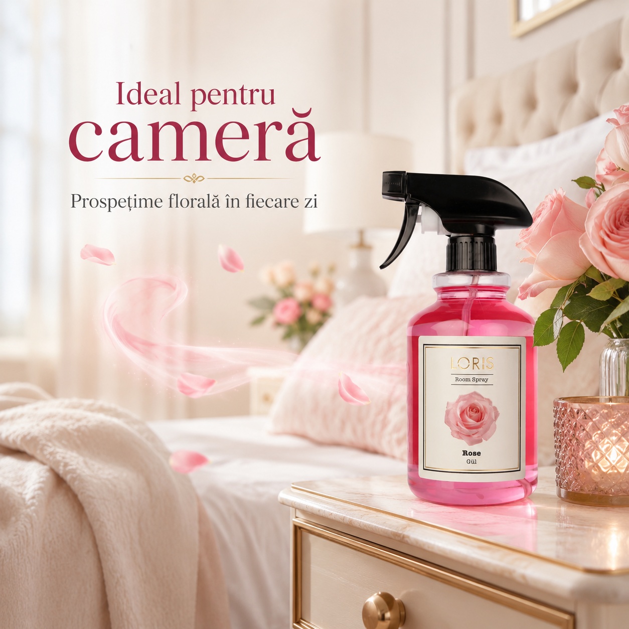 Loris Pafum Rose ideal pentru cameră prospețime florală &icirc;n fiecare zi