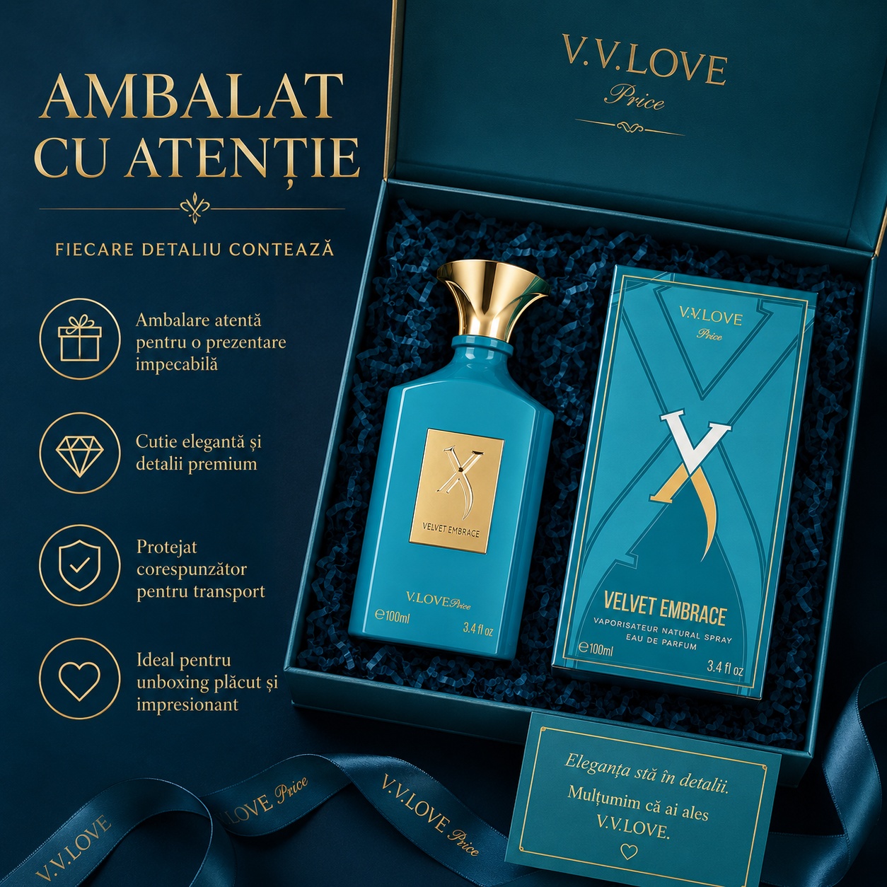 Ambalaj premium V.V. Love Velvet Embrace Eau de Parfum 100 ml