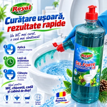 Detartrant WC 4 în 1 Cloret Gel Forte – 1 L - Img 3