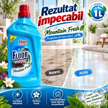 Detergent Pardoseli Cloret Prospețime Montană – 1 L - Img 3