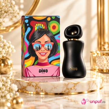 Diva Suger Retro Aro-Fac parfum unisex inspirat de Black Orchid by Tom Ford, Oriental – Floral – Condimentat, EDP, 100 ml