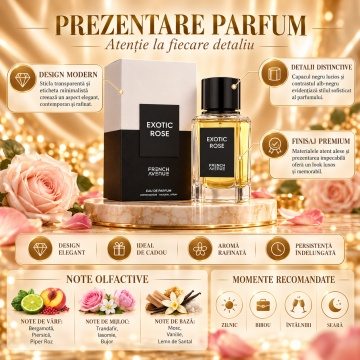 French Avenue Exotic Rose – Parfum EDP 100 ml, unisex - Img 3