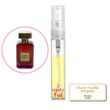 Mostra fiola din Cherry Vanilla Marhaba, decant sticla cu pulverizator - Img 3
