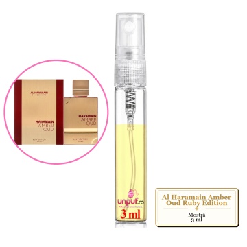 Mostra fiola din Parfumul Al Haramain Amber Oud Ruby Edition, decant sticla cu pulverizator - Img 3