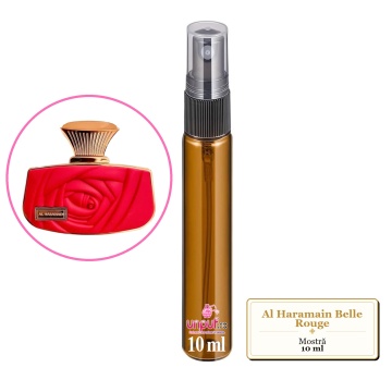 Mostra fiola din Parfumul Al Haramain Belle Rouge, decant sticla cu pulverizator