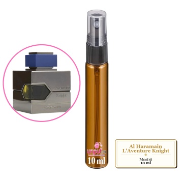 Mostra fiola din Parfumul Al Haramain L'Aventure Knight, decant sticla cu pulverizator