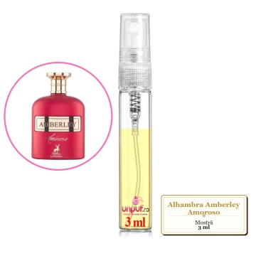 Mostra fiola din Parfumul Alhambra Amberley Amoroso, decant sticla cu pulverizator - Img 3