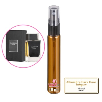 Mostra fiola din Parfumul Alhambra Dark Door Intense, decant sticla cu pulverizator