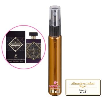 Mostra fiola din Parfumul Alhambra Infini Rose, decant sticla cu pulverizator