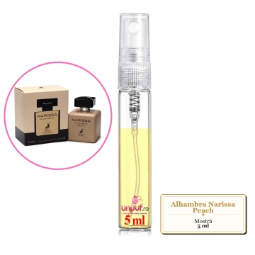 Mostra fiola din Parfumul Alhambra Narissa Peach, decant sticla cu pulverizator - Img 4