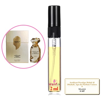 Mostra fiola din Parfumul Arabiyat Prestige Mahd Al Dhahab, Apa de Parfum Unisex, decant sticla cu pulverizator - Img 4
