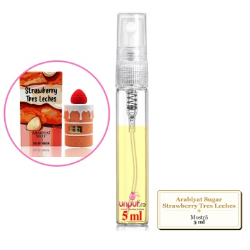 Mostra fiola din Parfumul Arabiyat Sugar Strawberry Tres Leches, decant sticla cu pulverizator - Img 4