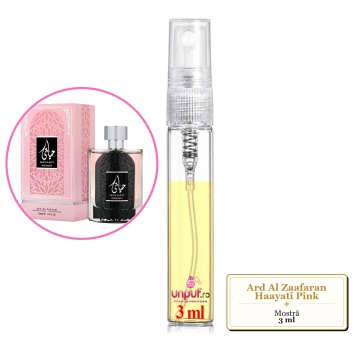 Mostra fiola din Parfumul Ard Al Zaafaran Haayati Pink, decant sticla cu pulverizator - Img 2