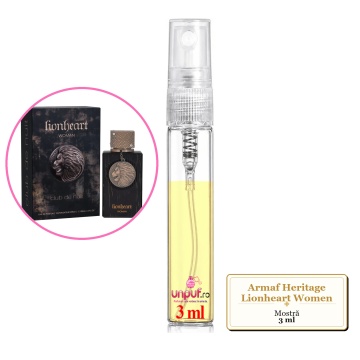 Mostra fiola din Parfumul Armaf Heritage Lionheart Women, decant sticla cu pulverizator - Img 3