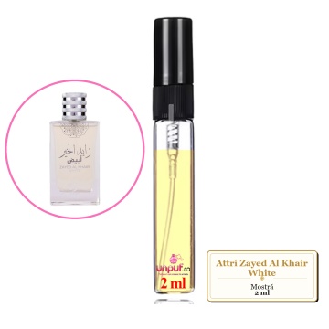 Mostra fiola din Parfumul Attri Zayed Al Khair White, decant sticla cu pulverizator - Img 2