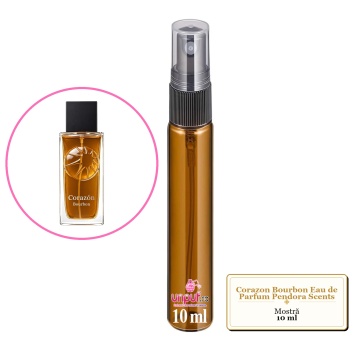 Mostra fiola din Parfumul Corazon Bourbon Eau de Parfum Pendora Scents , decant sticla cu pulverizator