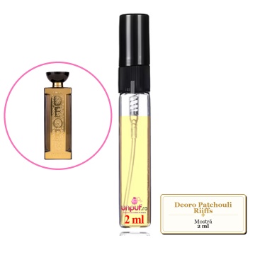 Mostra fiola din Parfumul Deoro Patchouli Riiffs, Barbati, decant sticla cu pulverizator