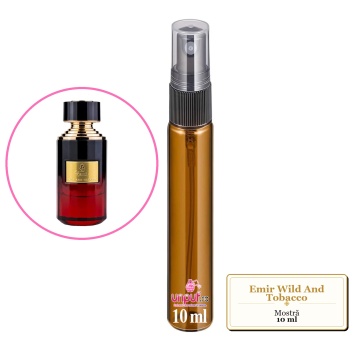 Mostra fiola din Parfumul Emir Wild And Tobacco, decant sticla cu pulverizator