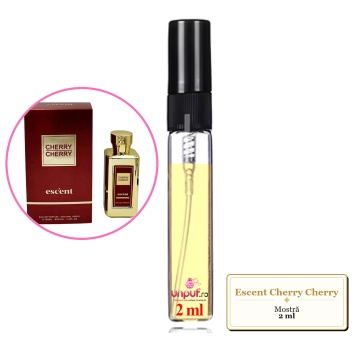 Mostra fiola din Parfumul Escent Cherry Cherry, decant sticla cu pulverizator