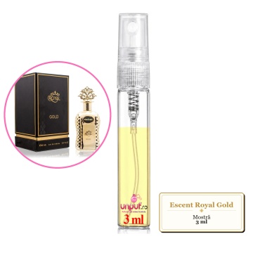 Mostra fiola din Parfumul Escent Royal Gold, decant sticla cu pulverizator - Img 2