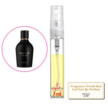 Mostra fiola din Parfumul Fragrance World Bad Lad Eau De Parfum, decant sticla cu pulverizator - Img 2
