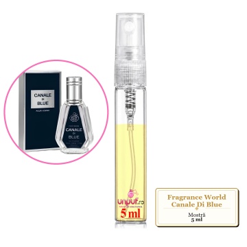 Mostra fiola din Parfumul Fragrance World Canale Di Blue, decant sticla cu pulverizator - Img 4