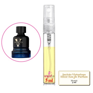 Mostra fiola din Parfumul Fragrance World Invicto Victorious Elixir Eau de Parfum, decant sticla cu pulverizator - Img 3