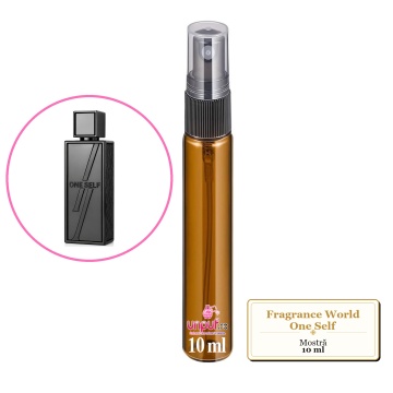 Mostra fiola din Parfumul Fragrance World One Self, decant sticla cu pulverizator