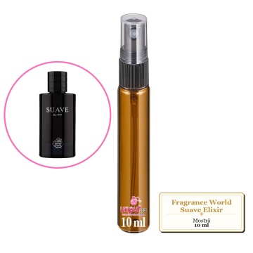 Mostra fiola din Parfumul Fragrance World Suave Elixir, decant sticla cu pulverizator - Img 3
