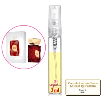 Mostra fiola din Parfumul French Avenue Chaos Extract De Parfum, decant sticla cu pulverizator - Img 3