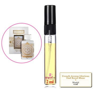 Mostra fiola din Parfumul French Avenue Glorious Oud Royal Blanc, decant sticla cu pulverizator - Img 1