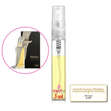 Mostra fiola din Parfumul French Avenue Obsidian Unisex Extrait De Parfum, decant sticla cu pulverizator - Img 3