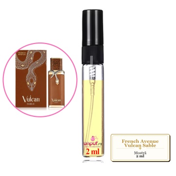 Mostra fiola din Parfumul French Avenue Vulcan Sable, decant sticla cu pulverizator