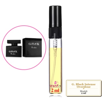 Mostra fiola din Parfumul G. Black Intense Overdose, decant sticla cu pulverizator - Img 2