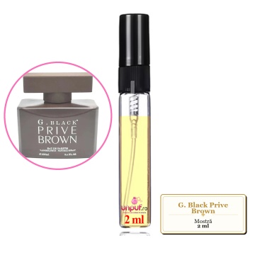Mostra fiola din Parfumul G. Black Prive Brown, decant sticla cu pulverizator - Img 2