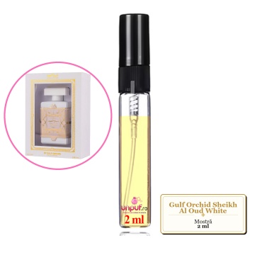 Mostra fiola din Parfumul Gulf Orchid Sheikh Al Oud White, decant sticla cu pulverizator - Img 1