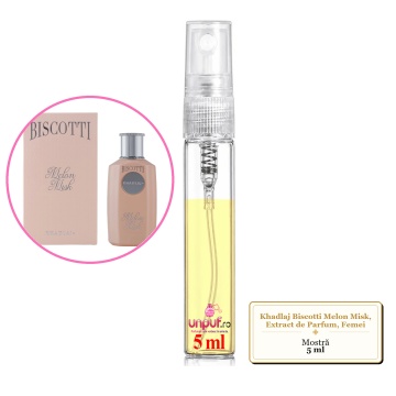 Mostra fiola din Parfumul Khadlaj Biscotti Melon Misk, Extract de Parfum, Femei, decant sticla cu pulverizator - Img 2