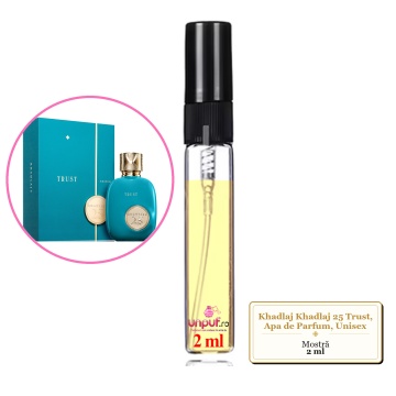 Mostra fiola din Parfumul Khadlaj Khadlaj 25 Trust, Apa de Parfum, Unisex, decant sticla cu pulverizator - Img 4
