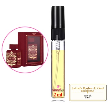 Mostra fiola din Parfumul Lattafa Badee Al Oud Sublime, decant sticla cu pulverizator - Img 1