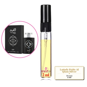 Mostra fiola din Parfumul Lattafa Pride Al Qiam Silver, decant sticla cu pulverizator - Img 1