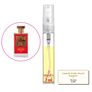 Mostra fiola din Parfumul Lattafa Pride Royal Saphire, decant sticla cu pulverizator - Img 2
