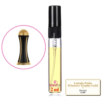 Mostra fiola din Parfumul Lattafa Pride Winners Trophy Gold, decant sticla cu pulverizator - Img 1