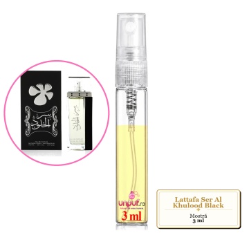 Mostra fiola din Parfumul Lattafa Ser Al Khulood Black, decant sticla cu pulverizator - Img 3